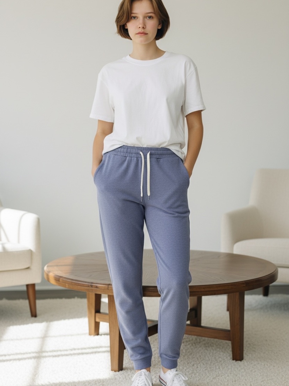 Vuori Performance Jogger Regatta Blue Heather DreamKnit M NWT